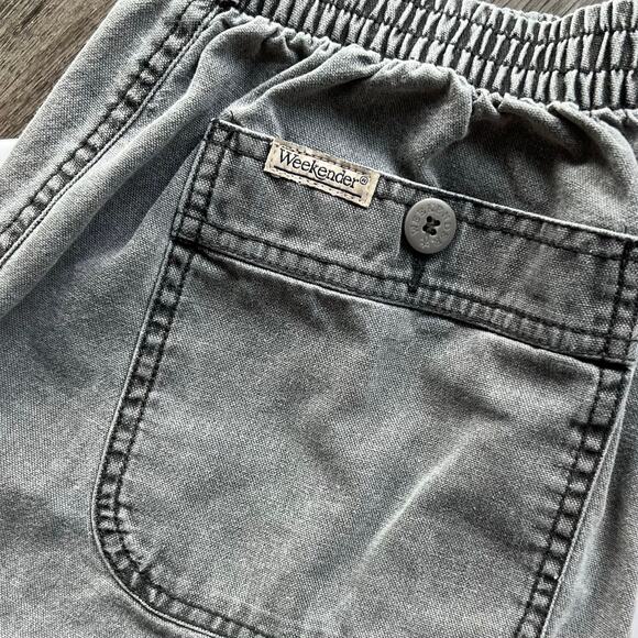 Vintage 80s Weekender Casual Gray Loose Pants Travel Elastic Drawstring Waist - Picture 5 of 14